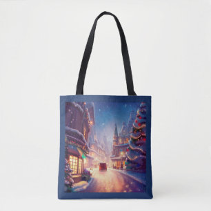 Christmas City Street 4 Tote Bag