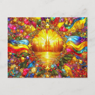 CHRISTMAS CITYSCAPE ~ Postcard ~