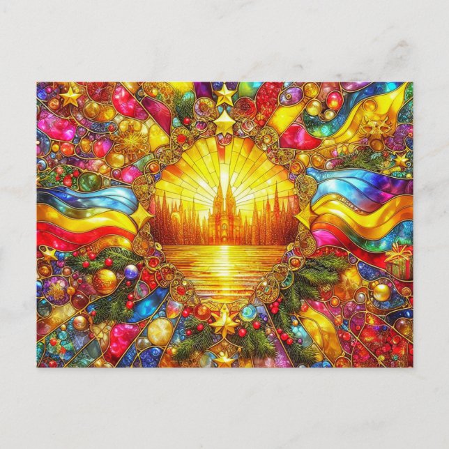 CHRISTMAS CITYSCAPE ~ Postcard ~ (Front)