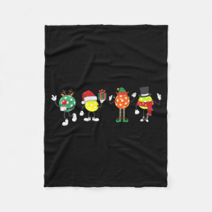 Christmas Ckleball Player Xmas Santa Reindeer Elf Fleece Blanket