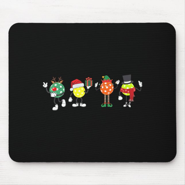 Christmas Ckleball Player Xmas Santa Reindeer Elf  Mouse Mat (Front)