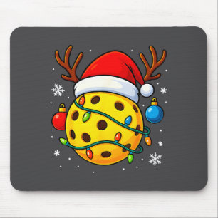 Christmas Ckleball Santa Hat Lights Srts Xmas Paja Mouse Mat