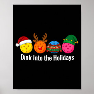 Christmas Ckleball Santa Reindeer Elf Ugly Xmas Sw Poster