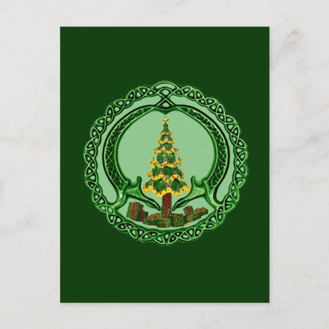 Christmas Claddagh Holiday Postcard (Front)
