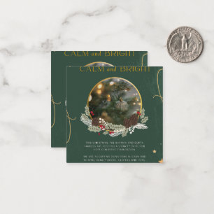 Christmas Clam & Bright Green  Note Card