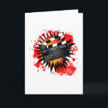 Christmas Clapperboard Holiday Card<br><div class="desc">A typical movie clapperboard with the text Christmas with a splash isolated on white.</div>