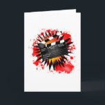 Christmas Clapperboard Holiday Card<br><div class="desc">A typical movie clapperboard with the text Christmas with a splash isolated on white.</div>