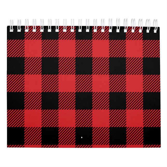 Christmas classic Buffalo check plaid pattern Calendar (Cover)