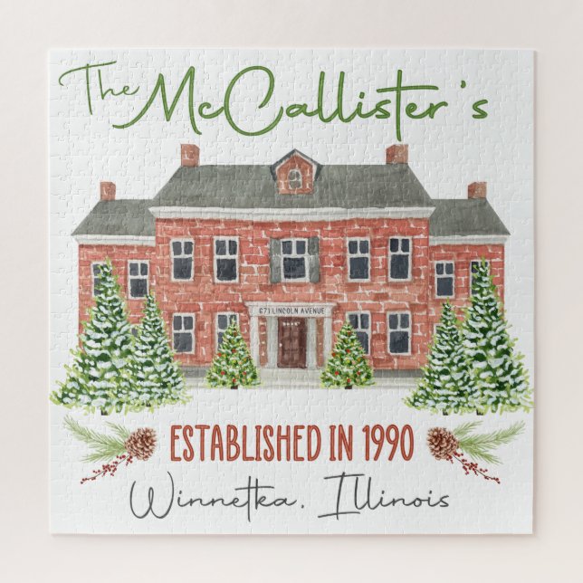 Christmas Classic Movie Family House Puzzle (Vertical)