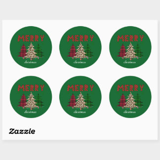 Christmas Classic Round Sticker