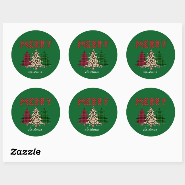 Christmas Classic Round Sticker (Sheet)