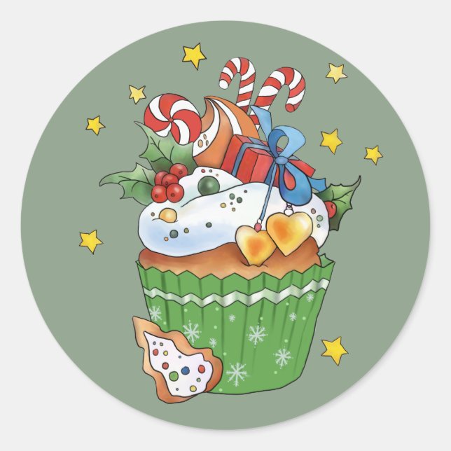 Christmas Classic Round Sticker (Front)