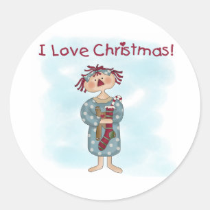 Christmas Classic Round Sticker
