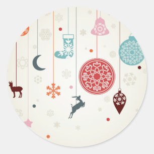 Christmas Classic Round Sticker