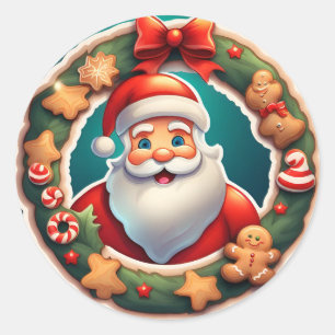 Christmas classic round sticker