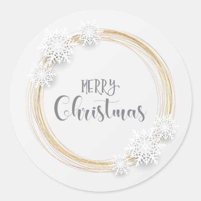 Christmas Classic Round Sticker (Front)