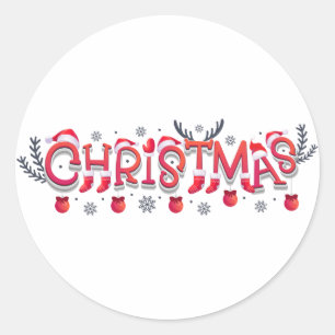 Christmas Classic Round Sticker