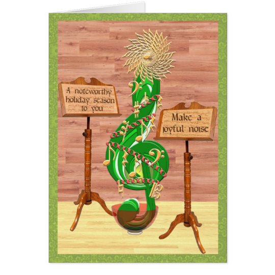 Christmas Clef Tree Card