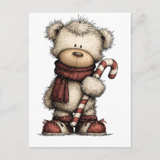 Christmas Clipart Collection | Teddy Bear  Holiday Postcard