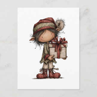 Christmas Clipart Collection | Teddy Bear Holiday Postcard