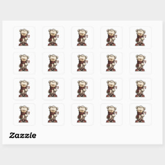 Christmas Clipart Collection | Teddy Bear  Square Sticker