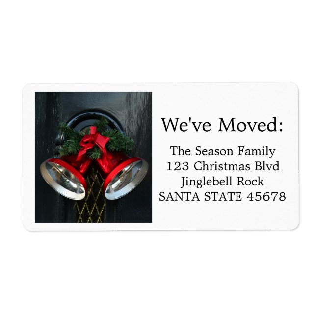 Christmas clocks on door label (Front)