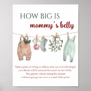 Christmas Clothes How Big Is Mommy's Belly Poster