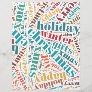 Christmas cloud words flyer