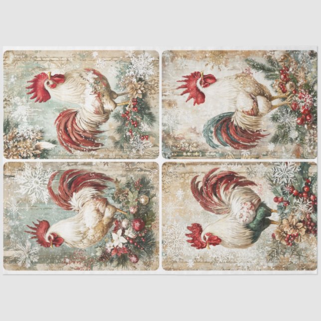 Christmas Cluckers Tissue Paper (Front)