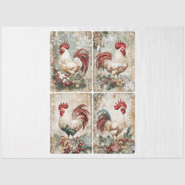 Christmas Cluckers Tissue Paper (Front)