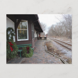 Christmas CNW Depot Postcard