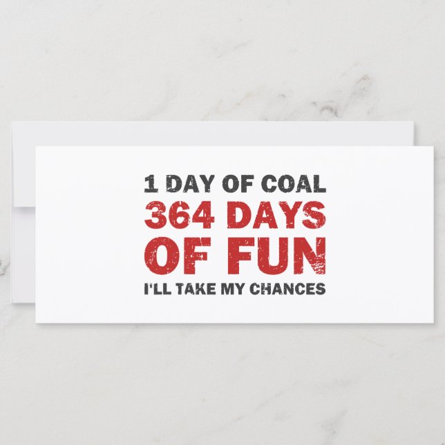 Christmas Coal VS 364 Days of Fun (Front)
