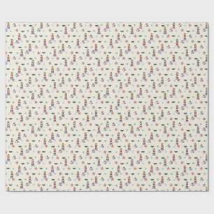 Christmas Coast Lighthouses Gulls Wrapping Paper