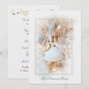 Christmas Coastal theme party invite