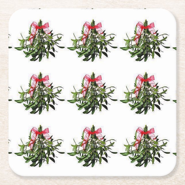 CHRISTMAS COASTER GOES MISTLETOE ALL THE WAY (Front)
