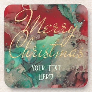 Christmas Coasters Red and Green Design