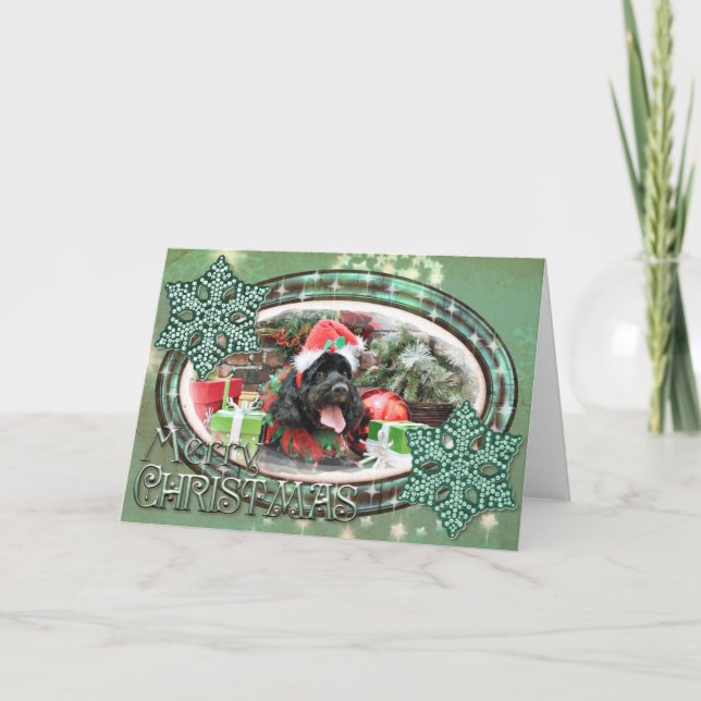 Christmas - Cockapoo - Jack Holiday Card (Front)