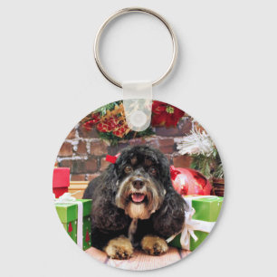 Christmas - Cockapoo - Sadie Key Ring