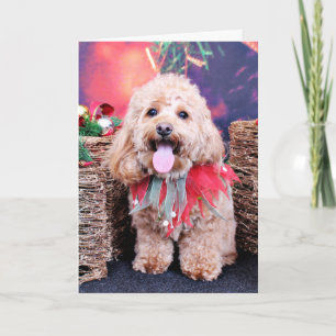 Christmas - Cockapoo - Wriggly Holiday Card