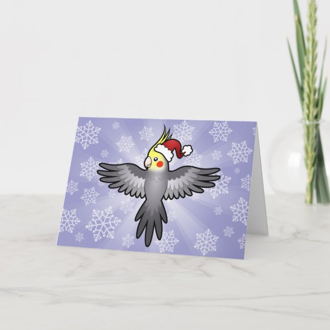 Christmas Cockatiel Holiday Card (Front)