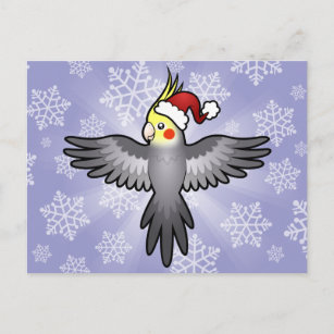Christmas Cockatiel Holiday Postcard