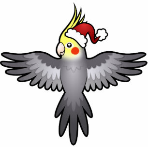 Christmas Cockatiel Photo Sculpture Decoration