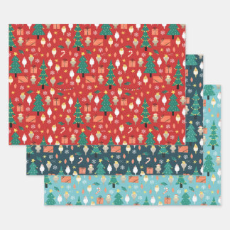 Christmas Cockatiel Wrapping Paper Sheet