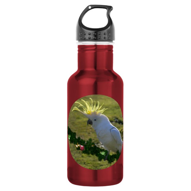 Christmas Cockatoo Bird in Australia 532 Ml Water Bottle (Front)