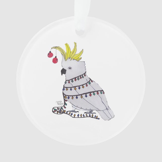 Christmas Cockatoo Ornament (Front)