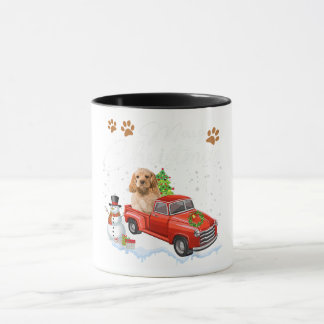 Christmas Cocker Spaniel Dog Funny Xmas Truck Dog Mug