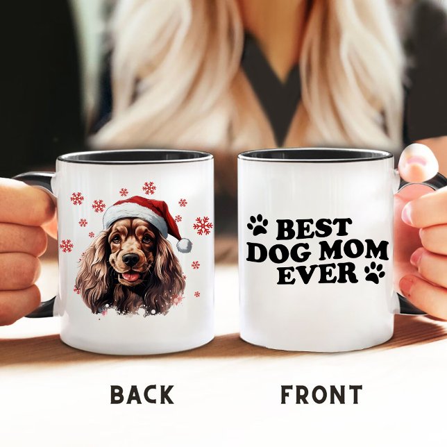 Christmas Cocker Spaniel Dog Personalised Mug (Creator Uploaded)