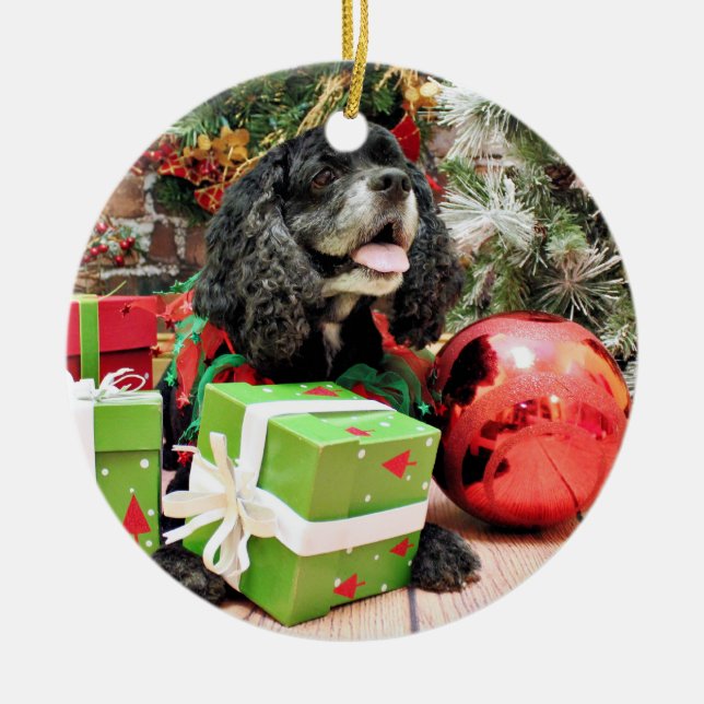 Christmas - Cocker Spaniel - Marshall Ceramic Tree Decoration (Front)