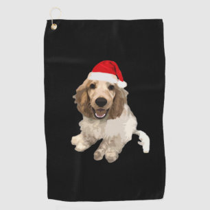 Christmas Cocker Spaniel (White) Essential T-Shirt Golf Towel