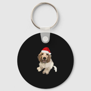 Christmas Cocker Spaniel (White) Essential T-Shirt Key Ring